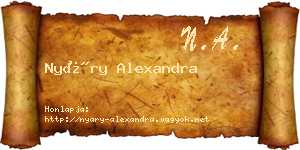 Nyáry Alexandra névjegykártya