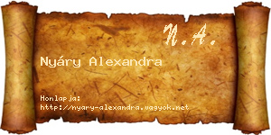 Nyáry Alexandra névjegykártya